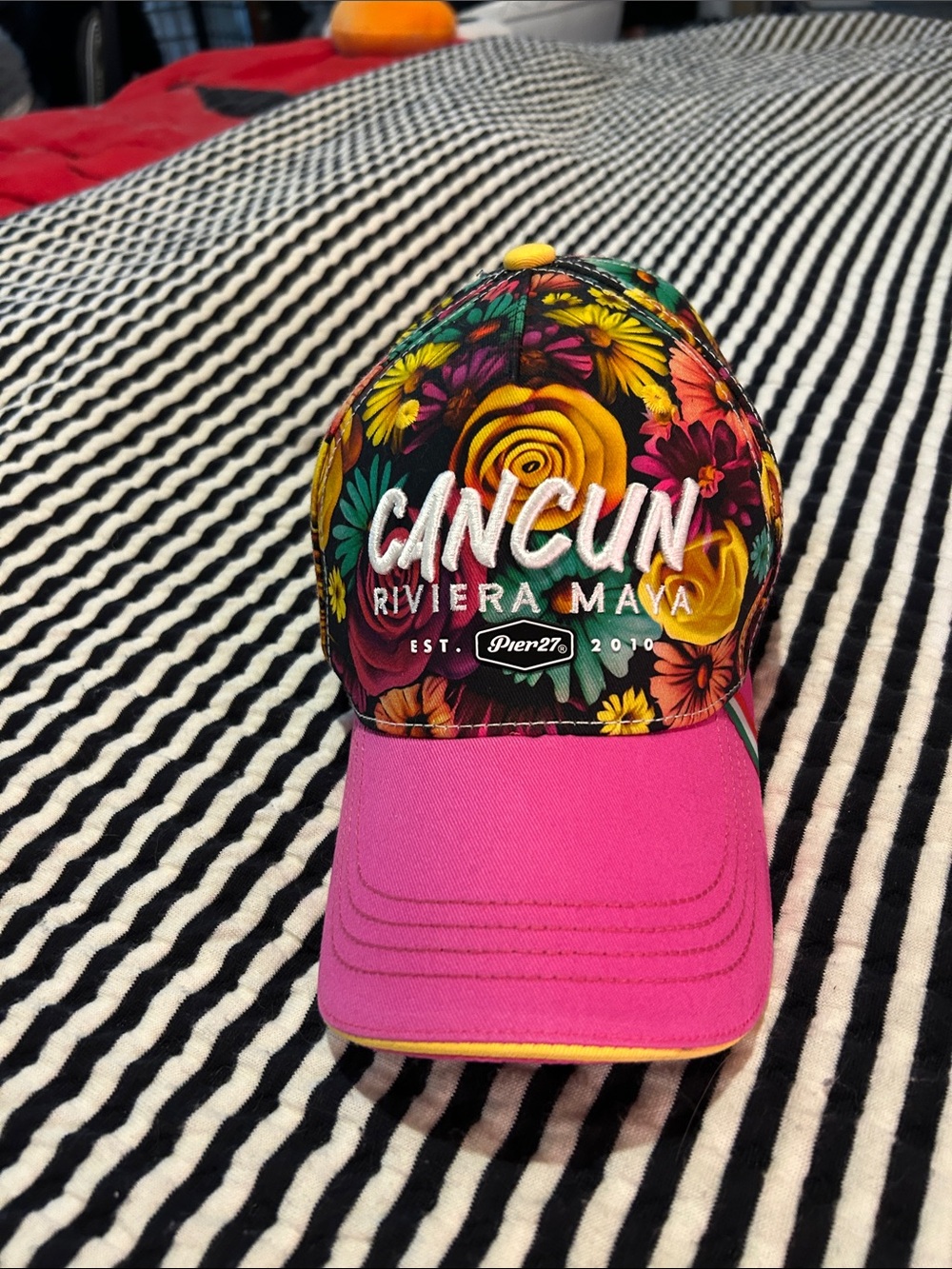 Cancun Riviera Maya Floral Women’s  Cap - Pink